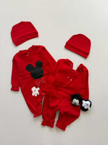 سرهمی نخ پنبه میکی موس همراه با کلاه