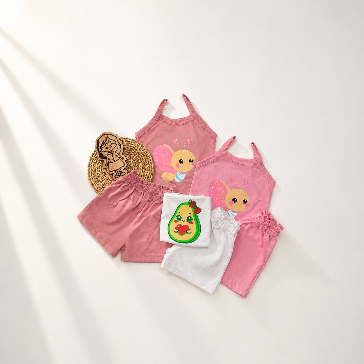 تاپ شورتک پنبه ای چاپی🌸